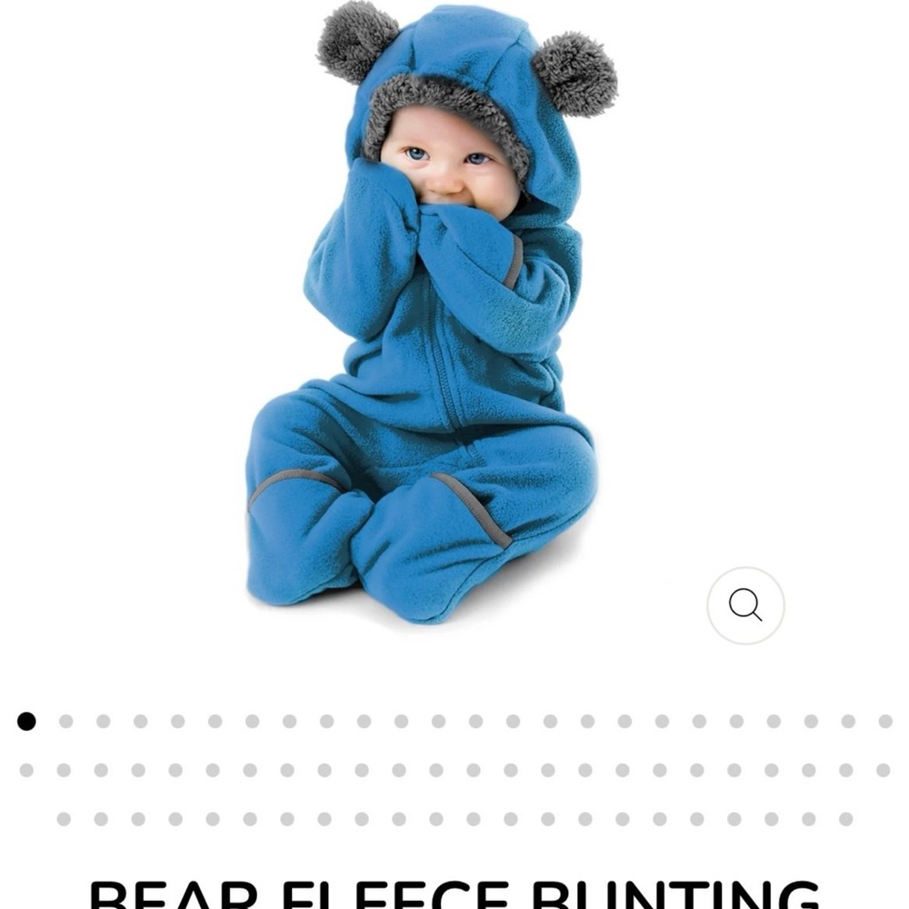 Blue Fleece Bear Bodysuit
